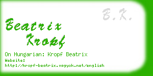 beatrix kropf business card